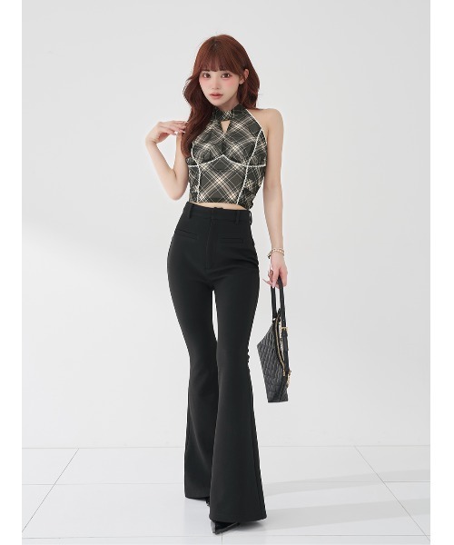 Darich バイアスチェックレースアメスリトップス Darich（ダーリッチ） バイアスチェックレースアメスリトップス