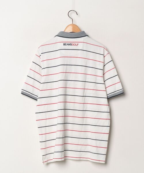 BEAMS GOLF ポロシャツ 総柄 ホワイト Mサイズ BEAMS GOLF（ビームス ゴルフ） 半袖ポロシャツ X-LARGE ホワイト
