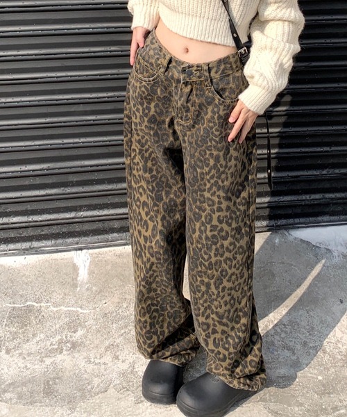 「SHEENA」 デニムパンツ M ブラウン レディース_画像3