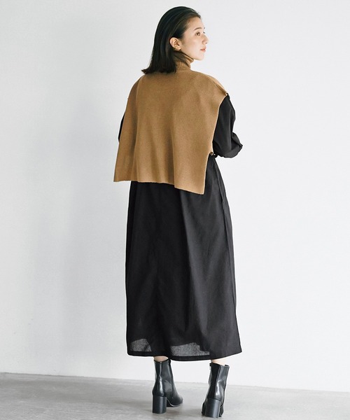 「avecmoi」 長袖ワンピース 2 ブラック レディース_画像9