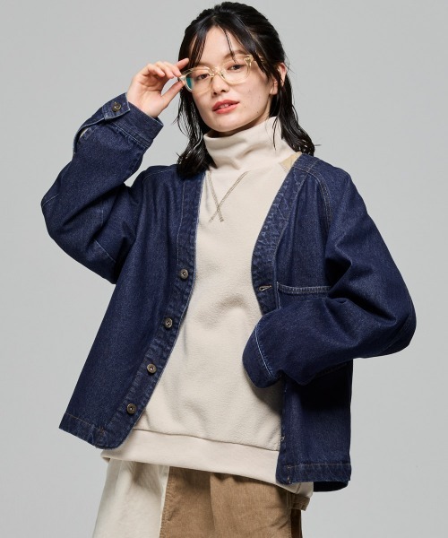 KRIFF MAYER Lady's Collection デニムジャケット gジャン ノーカラー