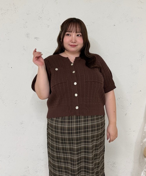 Louiosy（ルオシー） カーディガン 半袖 「Louiosy」「大きいサイズ