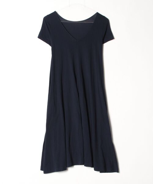 「DEMYLEE」 半袖ワンピース X-SMALL ネイビー レディース_画像2