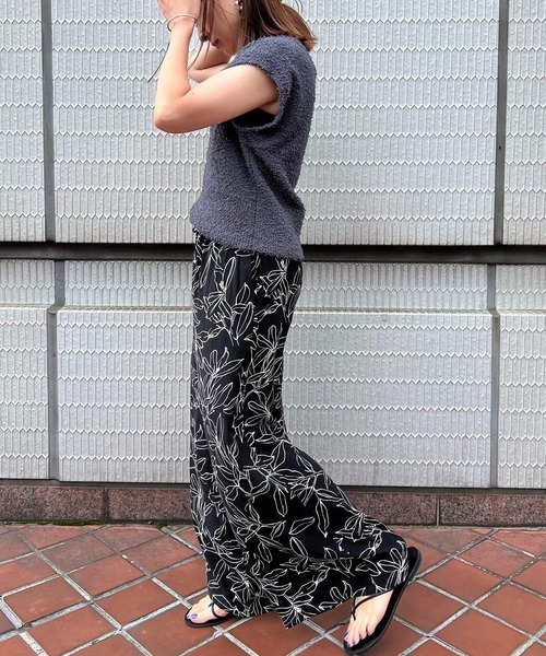 「BABYLONE」 イージーパンツ 36inch ブラック レディース_画像9