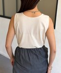 タンクトップ ノースリーブ ベロア×ジャージー...の詳細画像5