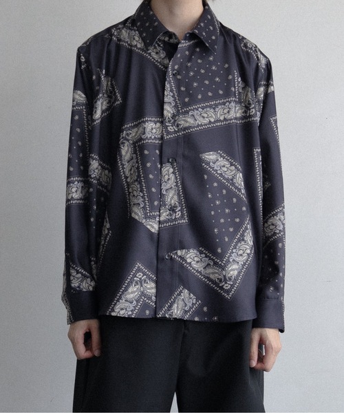 「Casper John」 長袖シャツ SMALL グレー メンズ_画像3