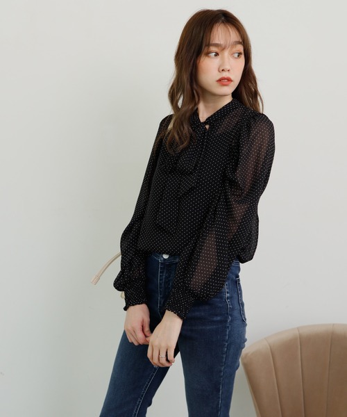 してくれま シャツ PayPayモール店 - 通販 - PayPayモール ブラウス 2wayリボンシアーブラウス ZOZOTOWN らしい