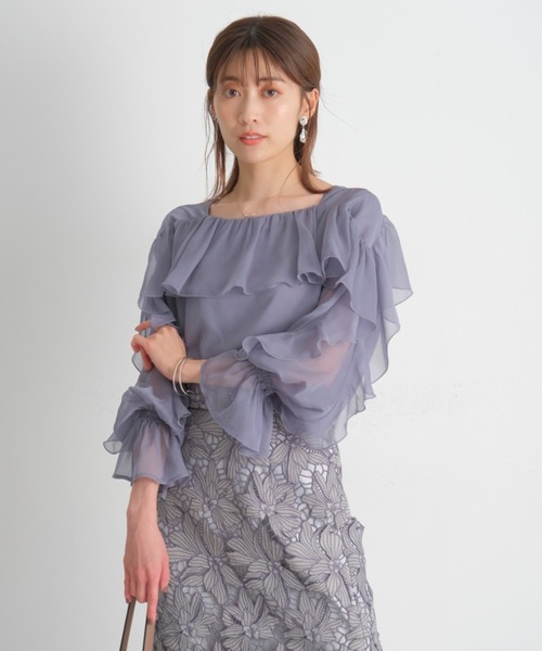 新品最安値 シャツ ブラウス ラッフル楊柳ブラウス ZOZOTOWN PayPayモール店 - 通販 - PayPayモール 再入荷お得