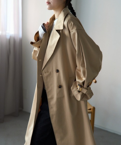 TRIANGLE PALETTE トレンチコート コート ボリュームスリーブトレンチ
