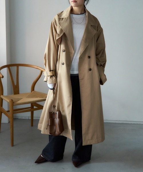 TRIANGLE PALETTE トレンチコート コート ボリュームスリーブトレンチ