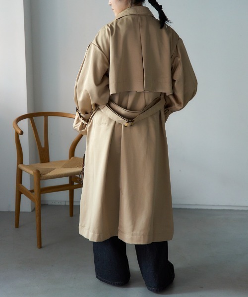 TRIANGLE PALETTE トレンチコート コート ボリュームスリーブトレンチ