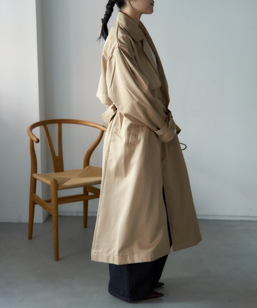 TRIANGLE PALETTE トレンチコート コート ボリュームスリーブトレンチ