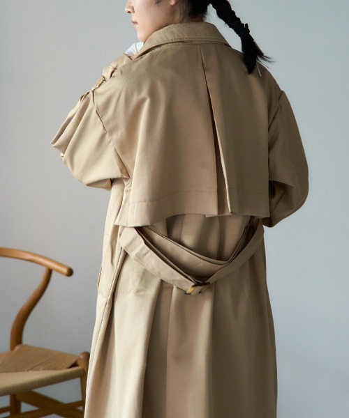 TRIANGLE PALETTE トレンチコート コート ボリュームスリーブトレンチ