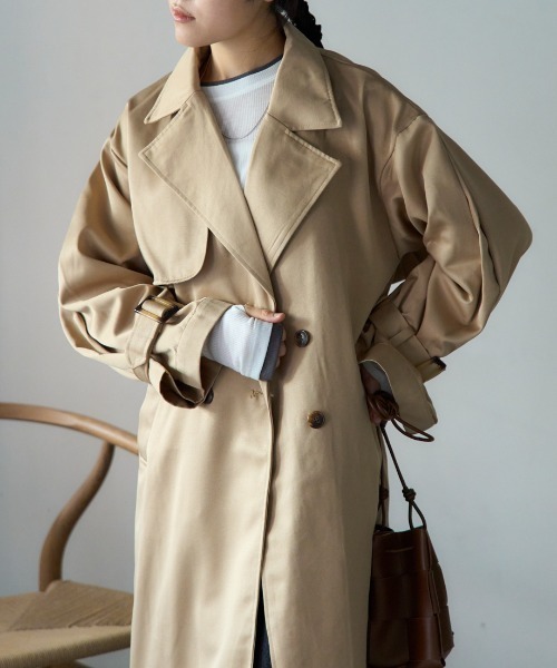 TRIANGLE PALETTE トレンチコート コート ボリュームスリーブトレンチ
