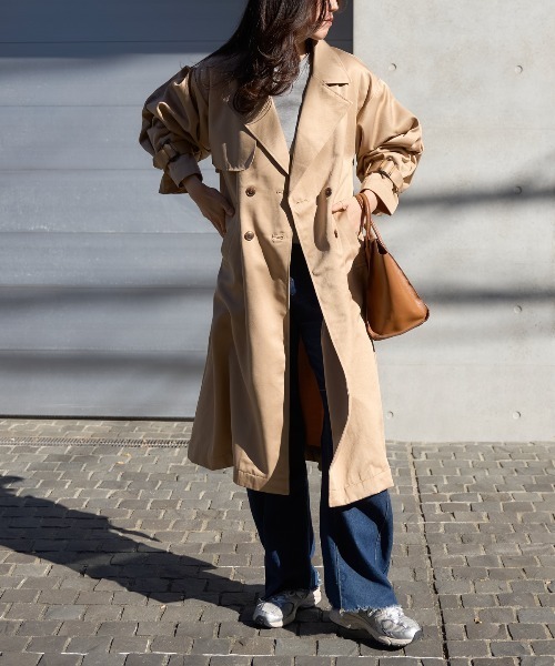 TRIANGLE PALETTE トレンチコート コート ボリュームスリーブトレンチ