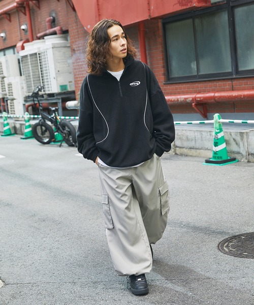 カーゴパンツ テックエステルサイドラインカーゴパンツ メンズ 