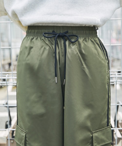 カーゴパンツ テックエステルサイドラインカーゴパンツ メンズ