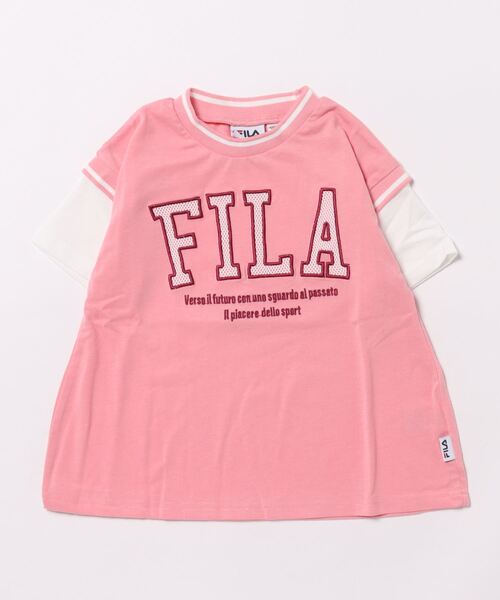 FILA（フィラ） tシャツ メッシュアップリケBIG半袖Tシャツ キッズ 