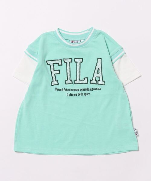 FILA（フィラ） tシャツ メッシュアップリケBIG半袖Tシャツ キッズ 