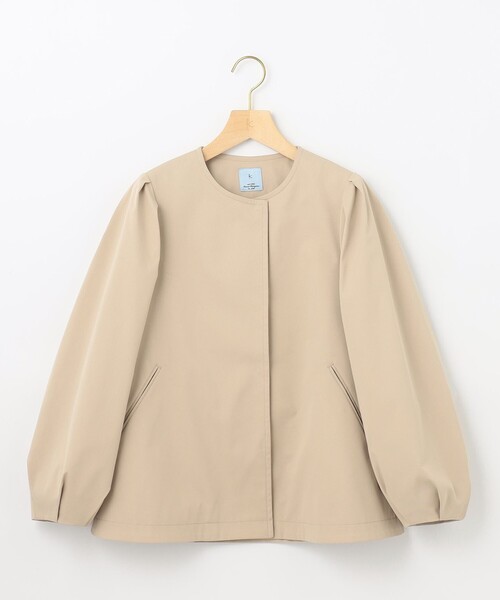 組曲（KUMIKYOKU） ノーカラーコート コート コットンライクツイル