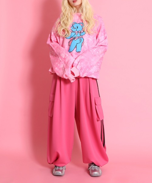 393【新品】大きいサイズ／PUNYUSジャージカーゴパンツ／ブラック／サイズ4 PUNYUS（プニュズ）の「ジャージカーゴパンツ（カーゴパンツ