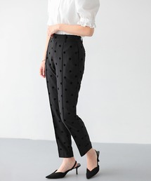 Fit more スラックス パンツ フロッキードットパンツ「ZOZO限定