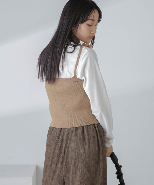 m.311 tan unused ニットビスチェ ベージュ ビスチェ セット ニット
