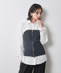 トゥービーシック　ニットジレ　ロングベスト　大きいサイズ トゥービーシック ニットジレ ロングベスト 大きいサイズ