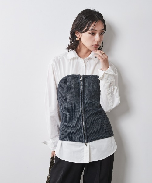 CHIC STYLE（シックスタイル） ベスト ジレ ニットビスチェ 「大きい