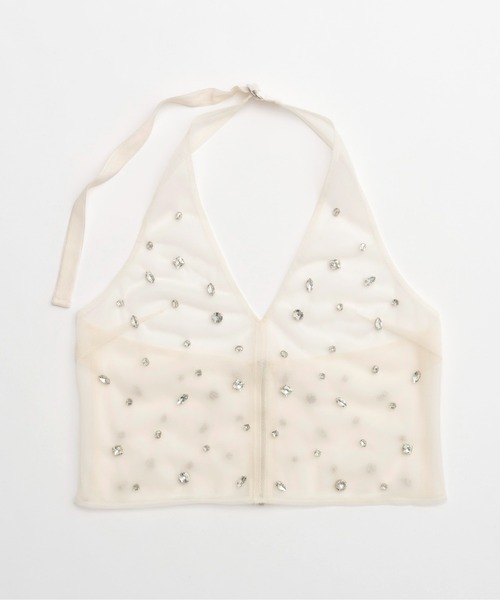 ビジュービスチェ【MAISON SPECIAL/メゾンスペシャル】白　ホワイト MAISON SPECIAL（メゾンスペシャル） ブラウス シャツ Halter Neck