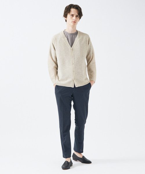 アバハウス（ABAHOUSE）/【メッシュ編み】レーヨン×ラミー　シアーカーディガン ABAHOUSE（アバハウス） カーディガン 「メッシュ編み」レーヨン