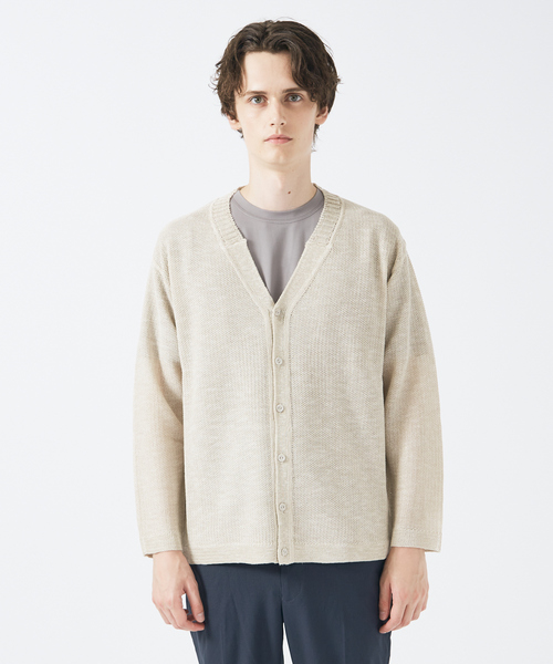 ABAHOUSE（アバハウス） カーディガン 「メッシュ編み」レーヨン