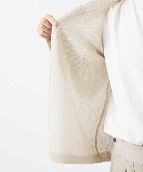 ABAHOUSE（アバハウス） カーディガン 「メッシュ編み」レーヨン