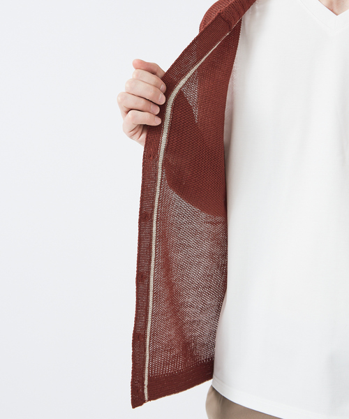 ABAHOUSE（アバハウス） カーディガン 「メッシュ編み」レーヨン