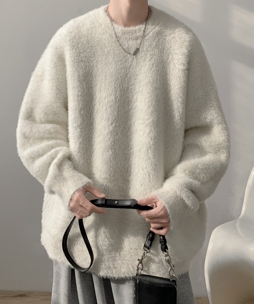 NEW GENTLEMAN セーター ニット スティンキー シャギー クルーネック