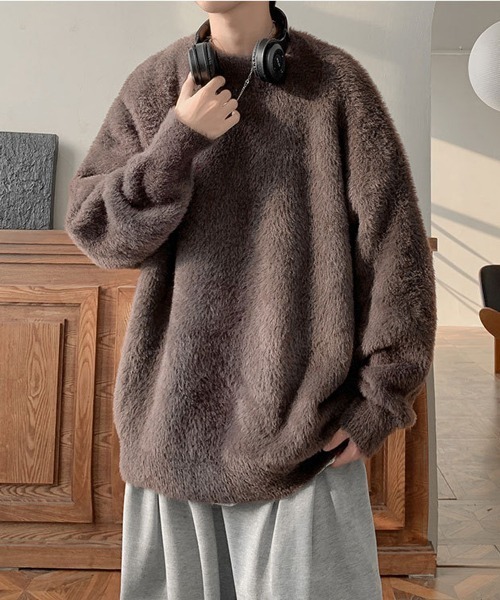 NEW GENTLEMAN セーター ニット スティンキー シャギー クルー