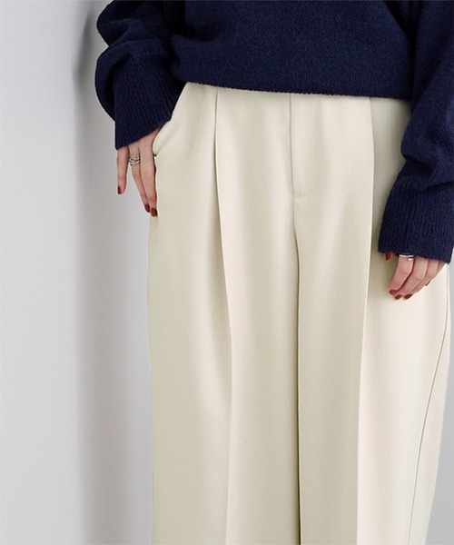【稀少品】mame ワイドパンツ☆完売品☆美シルエット ur's パンツ 美シルエットワンタックワイドパンツ レディース