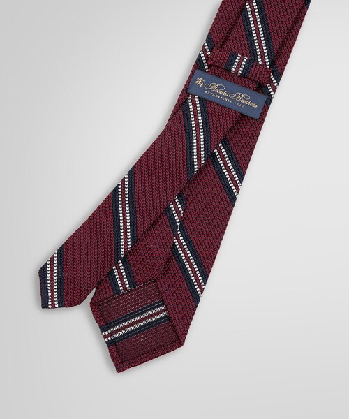 ウール/シルク ダブルストライプ ガルザタイ　ブルックスブラザーズ ウール/シルク ダブルストライプ ガルザタイ | Brooks Brothers