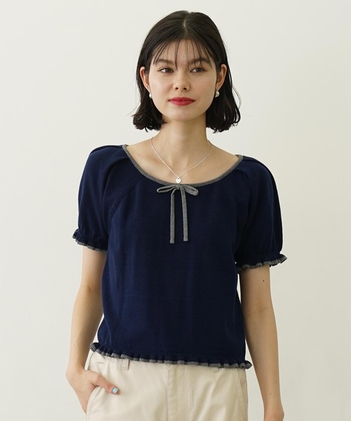 ニット/セーター MILKFED. RUFFLE KNIT TOP MILKFED.（ミルクフェド） ニット セーター FRILL KNIT TOP レディース