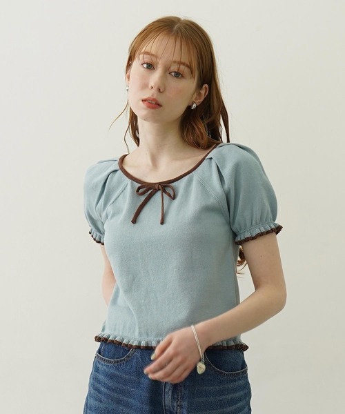 ニット セーター FRILL KNIT TOP レディース