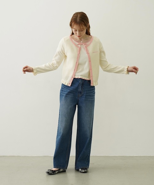 ニット/セーター MILKFED. RUFFLE KNIT TOP MILKFED.（ミルクフェド） ニット セーター FRILL KNIT TOP レディース