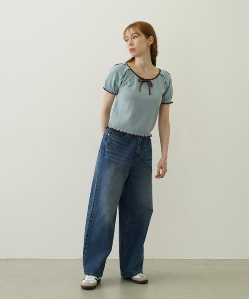 ニット/セーター MILKFED. RUFFLE KNIT TOP MILKFED.（ミルクフェド） ニット セーター FRILL KNIT TOP レディース