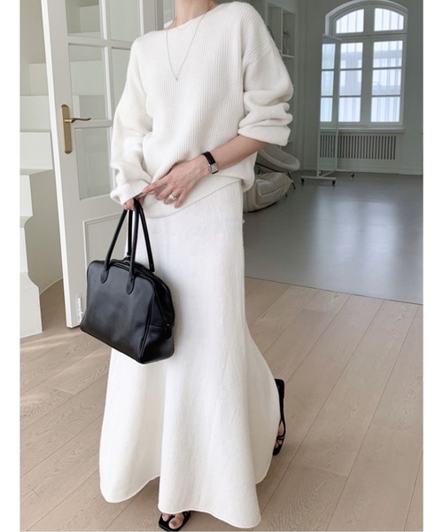 セットアップ セットアップニットトップス＆スカート レディース