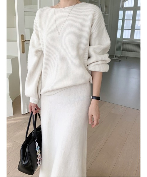 セットアップ セットアップニットトップス＆スカート レディース