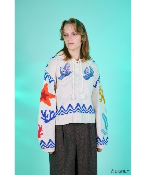 ニット セーター MD JACQUARD SWEATER レディース Disney SERIES CREATED by MOUSSY ニット セーター MD JACQUARD