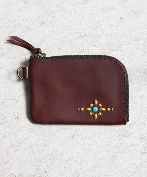 ROTAR（ローター） 財布 Liscio leather Studs Zipper wallet メンズ