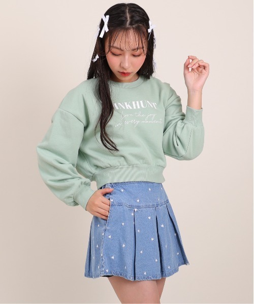 PINKHUNT（ピンクハント） スカート ハート刺繍 デニムスカート 0181K