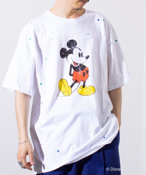 新品 GOOD ROCK SPEED別注ペンキ/ダメージ／ミッキー/MICKEY GOOD ROCK SPEED tシャツ 「GOOD SPEED」別注ペンキ/ダメージ