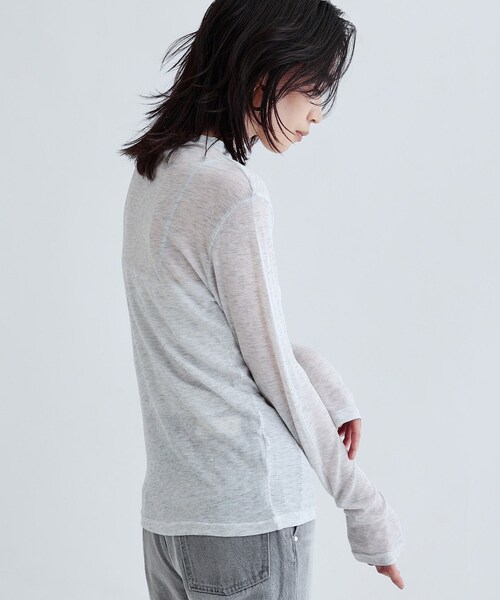 INDIVI GALLEST tシャツ メロウラインシアートップス レディース