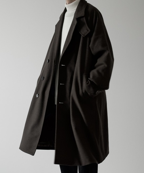 「RUUBON」 チェスターコート S ブラウン メンズ_画像6